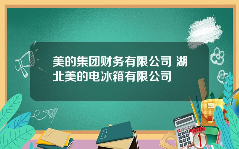 美的集团财务有限公司 湖北美的电冰箱有限公司